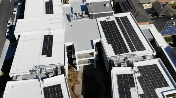 Commercial solar installation